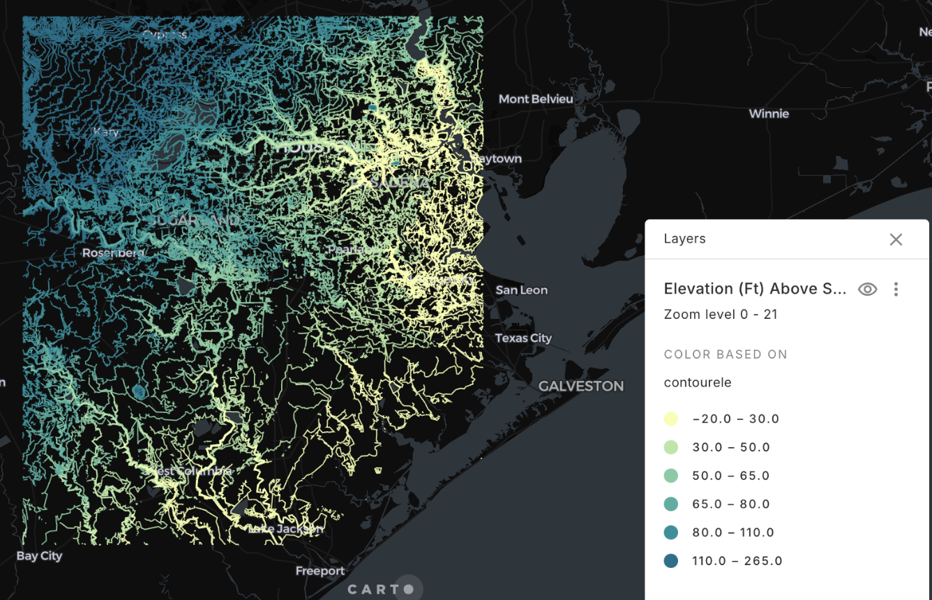 elevation map